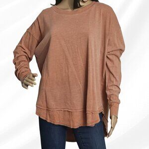2/$20 Natural Reflections Burnt Orange Top Size L Soft Casual Top